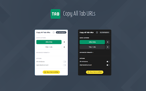Copy All Tab URLs screenshot