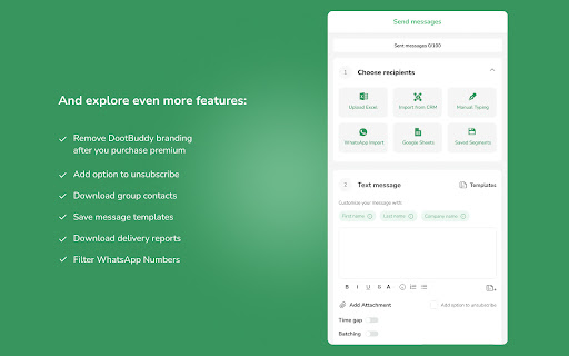 DootBuddy - Bulk WA Message Sender Software screenshot