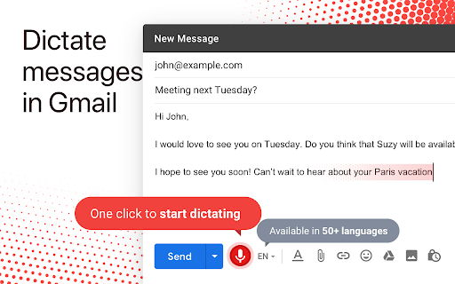 Dictation for Gmail screenshot