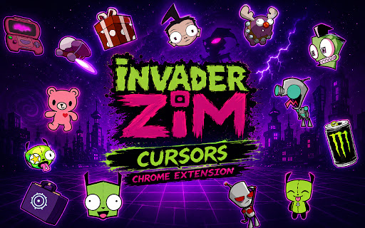 Invader ZIM Cursor - GIR Anime Cursor Chrome screenshot
