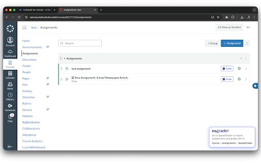 CoGrader for Canvas - AI Grader screenshot