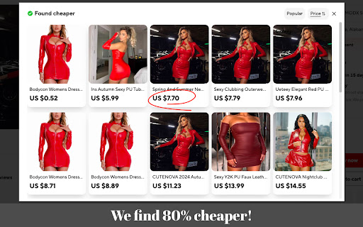 AliExpress: Search similar products screenshot