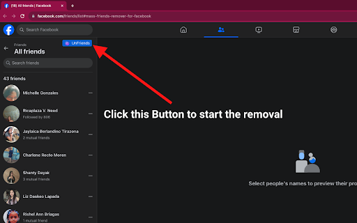 ESUIT | Mass Friends Remover for Facebook™ screenshot