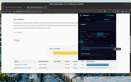 HashLens – Identify, Generate & Verify Hashes by UnifyBrowse screenshot
