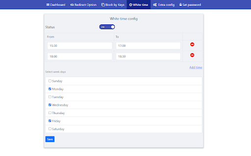 Web Site blocker screenshot