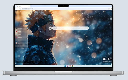Naruto Uzumaki Winter Live Wallpaper screenshot