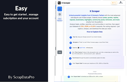 X Scraper : Export X Posts, Accounts , Replies and more screenshot