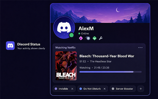 Discord Status screenshot