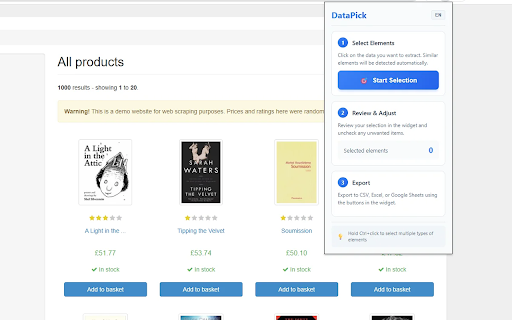 Web Data Extractor - DataPick screenshot