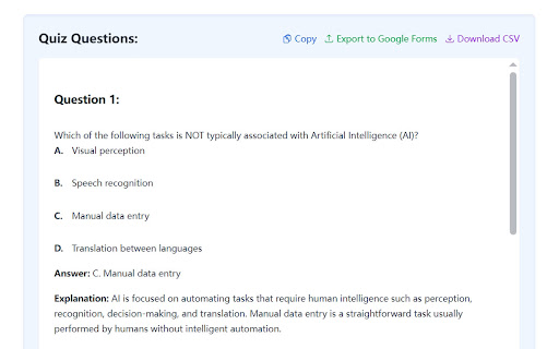 AI Quiz Generator - Instant Assessment Quiz Builder screenshot