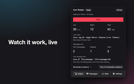 Auto Swiper: Auto-Like & AI Openers for Tinder, Badoo +4 screenshot