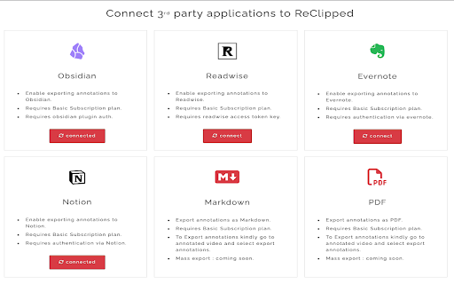 ReClipped: YouTube Notes & Screenshots screenshot