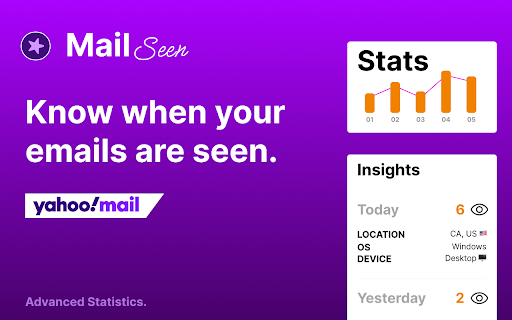 Mail Seen - Unlimited Email Tracker for Yahoo screenshot