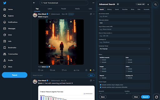 Advanced Search for X (Twitter) 🔍 screenshot