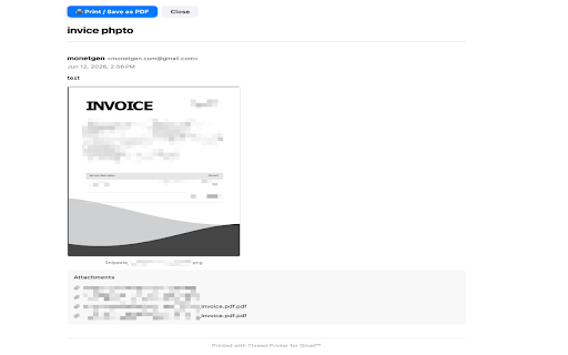 Print Gmail™ Emails - Thread Printer with Attachments screenshot