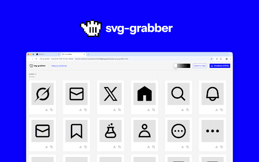 svg-grabber - Grab all the SVGs from any website screenshot