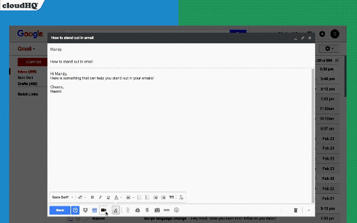 Video Email for Gmail™ by cloudHQ screenshot