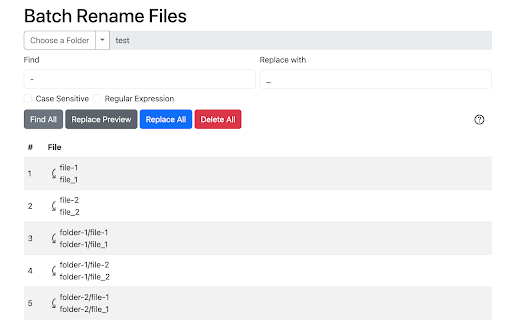 Batch Rename Files screenshot