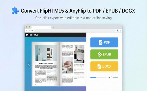 FlipHTML5 | AnyFlip Downloader & Converter to PDF, EPUB & DOCX screenshot