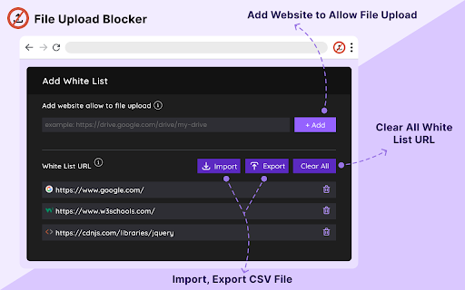 File Upload Blocker screenshot