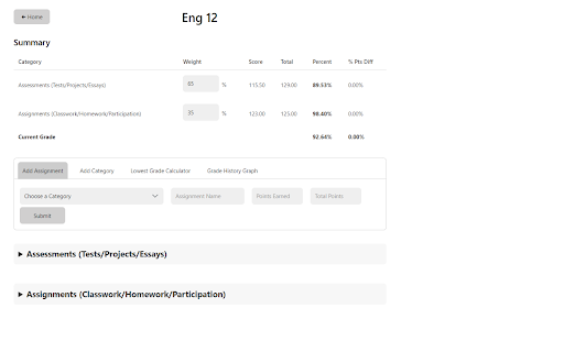 Infinite Campus Grades++ screenshot