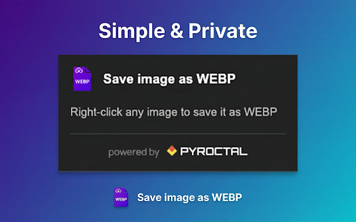 Save image as WEBP screenshot