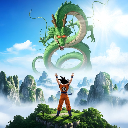 Goku facing off against Shenron Live Wallpaper icon