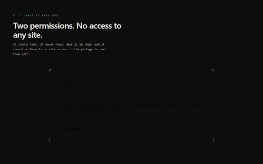 tab•tally — Open Tab Counter & Warning screenshot