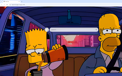 Simpsons Chill Drive Live Wallpaper screenshot