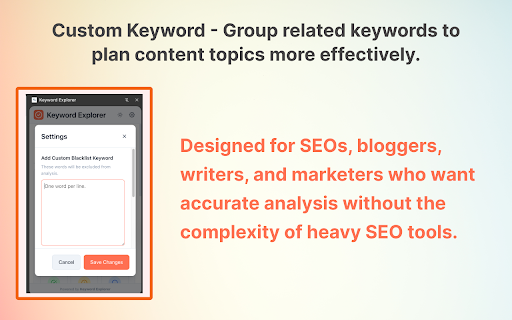 Keyword Explorer screenshot