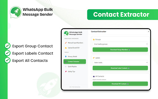 WhatsApp Bulk Sender – HappyInAI screenshot