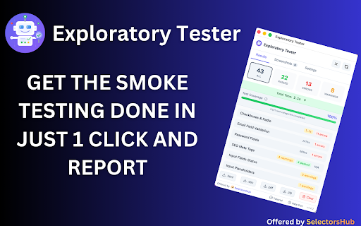 Exploratory Tester screenshot