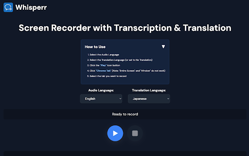 Whisperr - Live Voice Translator screenshot