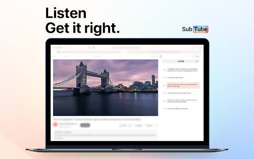 Subtube - Dual Subtitles for YouTube screenshot