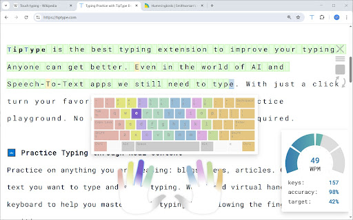 Practice typing with TipType screenshot