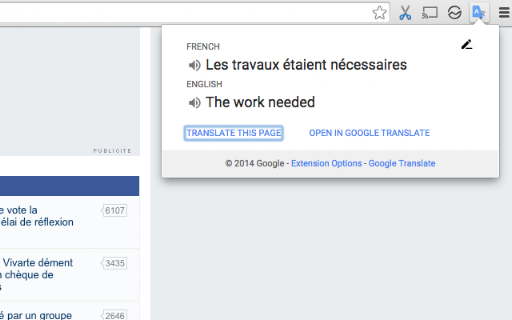 Google Translate screenshot