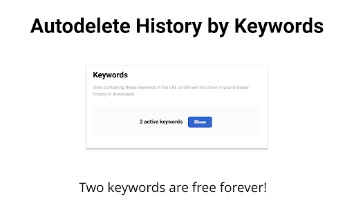 Autodelete History by Keywords or URL screenshot