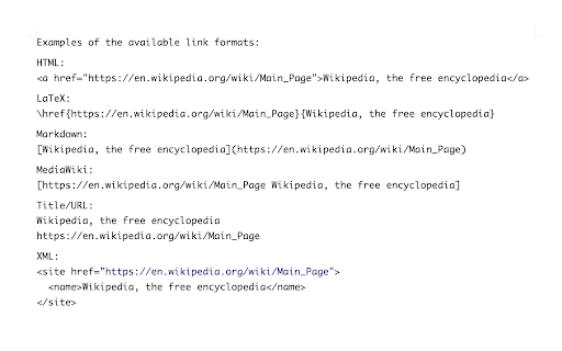 Copy Page Link screenshot