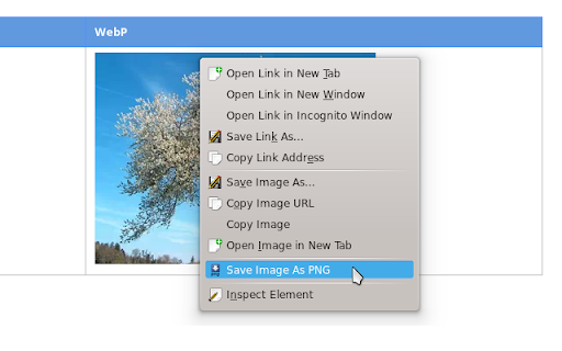 Save Image As PNG screenshot