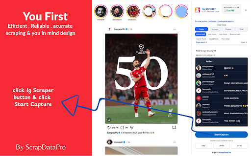 Post Scraper: Export Followers, Posts & Comments screenshot