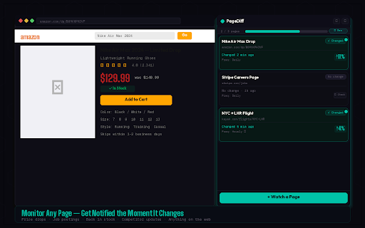 PageDiff — Website Change Tracker screenshot