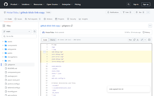 github-blob-link-copy screenshot