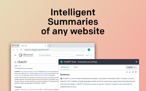 ChatGPT Summarize screenshot