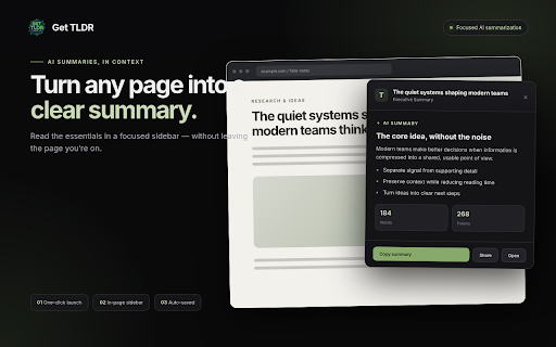 Get TLDR - AI Summarizer & Content Management screenshot