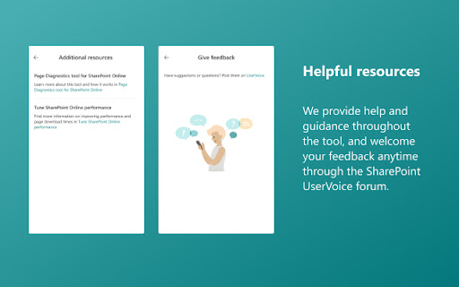 Page diagnostics for SharePoint screenshot