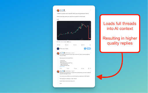 Reply Ninja | AI replies, likes, follows for 𝕏 / Twitter screenshot