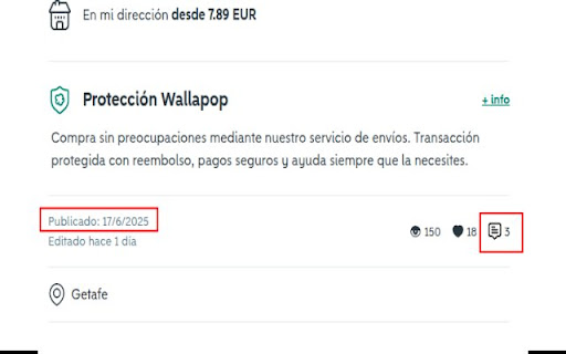 Wallapop ChatTrack screenshot