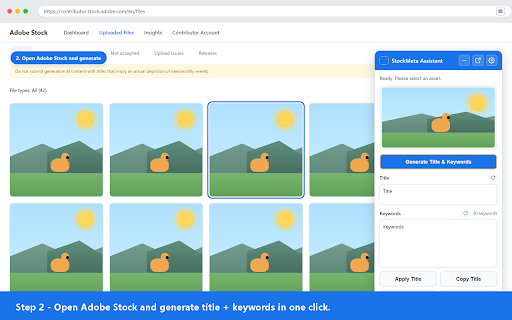 StockMeta Assistant for Adobe Stock screenshot