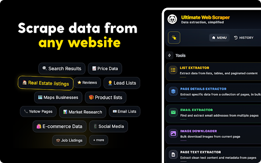 Ultimate Web Scraper screenshot