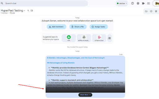 Google Chat Enhancer — Private Notifications, Lists & Threads screenshot